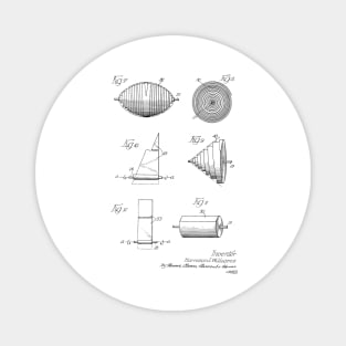 Appliance for Linear Bodies Vintage Patent Drawing Magnet